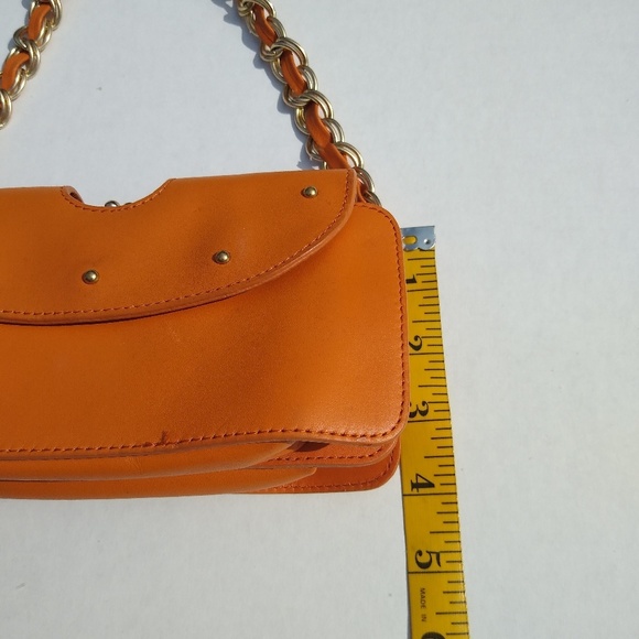 Ann Taylor Mustard Yellow Chain Strap Purse Bag - Picture 8 of 8